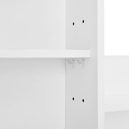 Schminktisch Weiß 90 cm mit LED Spiegel (dimmbar, 3 Farben), Frisiertisch mit 5 Schubladen & Schrank