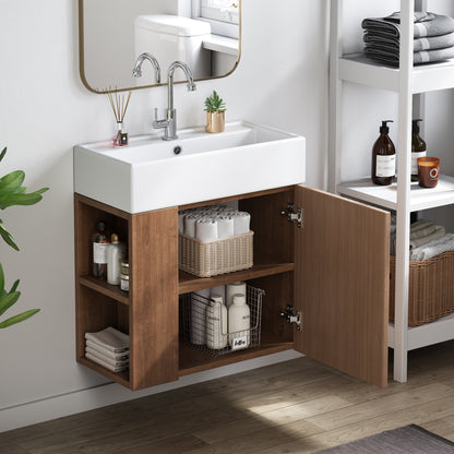 Badezimmermöbel Waschbecken mit Waschtischunterschrank 55 cm , Waschtischunterschrank hängend weiß , Kleine Gästebadmöbel