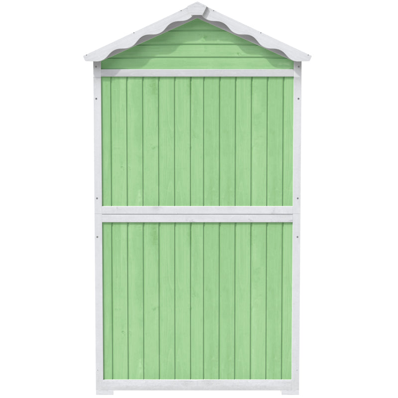 Outdoor Holz Gartenmöbel Aufbewahrungsschuppen, Werkzeughaus für Garten, Terrasse, verblassungsfrei, wetterfest, sicher und geschützt, wartungsfrei, umweltfreundlich, grün