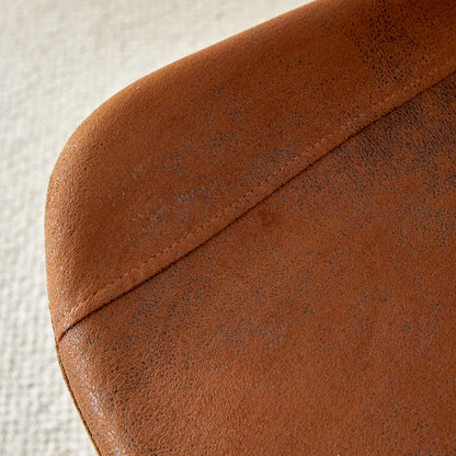 4er-Set Esszimmerstühle Braun Atmungsaktive Tech-Fabric Modernes Design mit verbreiterter Sitzfläche und rutschfesten Metallfüßen