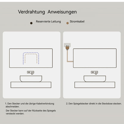 LED Badezimmerspiegel 60×100 cm – rahmenlos, dimmbar, Anti-Beschlag, energiesparend, Sicherheitsglas, Wandspiegel mit Beleuchtung