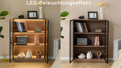 Glasvitrine mit Beleuchtung, Sammlervitrine, Wohnzimmerschrank