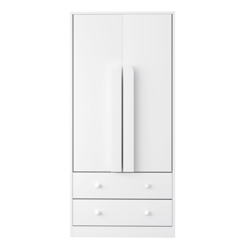 Kleiderschrank 70*40*170cm, Doppeltüren-Design, mit Schubladen und Ablagefächern, weiß