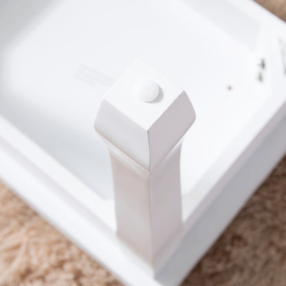 Schminkhocker Gepolstert, Polsterhocker PU-Leder, Schminkstuhl ohne Lehne, Fußhocker mit Massivholzbeinen