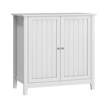 Badezimmer-Bodenschrank, moderner Aufbewahrungsschrank für Wohnzimmer, Badezimmer und Schlafzimmer, Weiß
