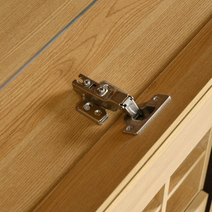 Sideboard, Eleganter Weinschrank mit Doppeltüren, Glasregal und Weinhalterung - Perfekte Aufbewahrung in einem stilvollen Sideboard