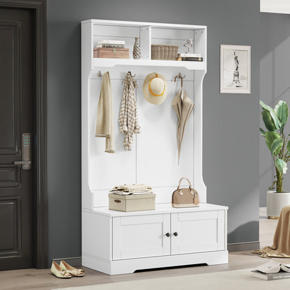 Weißer Eingang Schrank, zur offenen Aufbewahrung - Kleiderständer, Garderobe, Schuhschrank