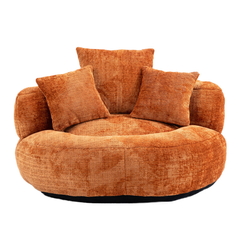 Lazy Sofa Durable Komfort Lounger hohen Rücken Sitzsack Stuhl Couch mit drei Kissen für Erwachsene und Kinder, Indoor & Outdoor, Single Gaming Sofa Stuhl für Schlafzimmer, Büro (Orange Chenille)