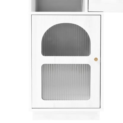 Kosmetiktisch-Set mit LED-Spiegel und 3-Farben-Beleuchtung, Schminktisch aus Holz mit 3 Schubladen und Seitenschrank, ausziehbares Design - Maße: B120/H90/T40 cm (ohne Hocker)