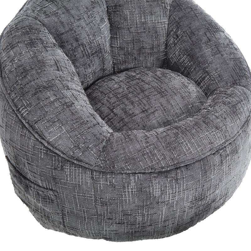 Sitzsack Sofa Stuhl für Erwachsene mit Fußstütze, Grau
