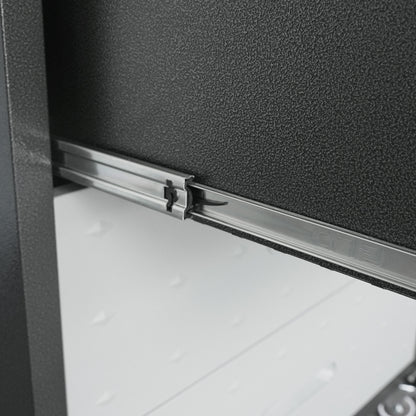 Werkzeugschrank Metall rollbar 3 XXL-Schubladen 75x42x88cm Werkstattwagen Schwarz/Grau 90kg Traglast Garage & Büro Schnellmontage