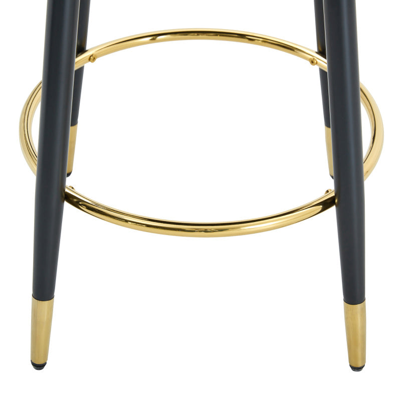 360° drehbarer Barstuhl. Moderner weißer PU, komfortabler gepolsterter Barstuhl, geeignet für Bar, Esszimmer, Küche usw. Eine Box von 2 Packungen.