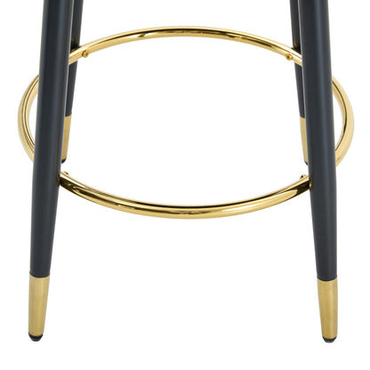 360° drehbarer Barstuhl. Moderner weißer PU, komfortabler gepolsterter Barstuhl, geeignet für Bar, Esszimmer, Küche usw. Eine Box von 2 Packungen.