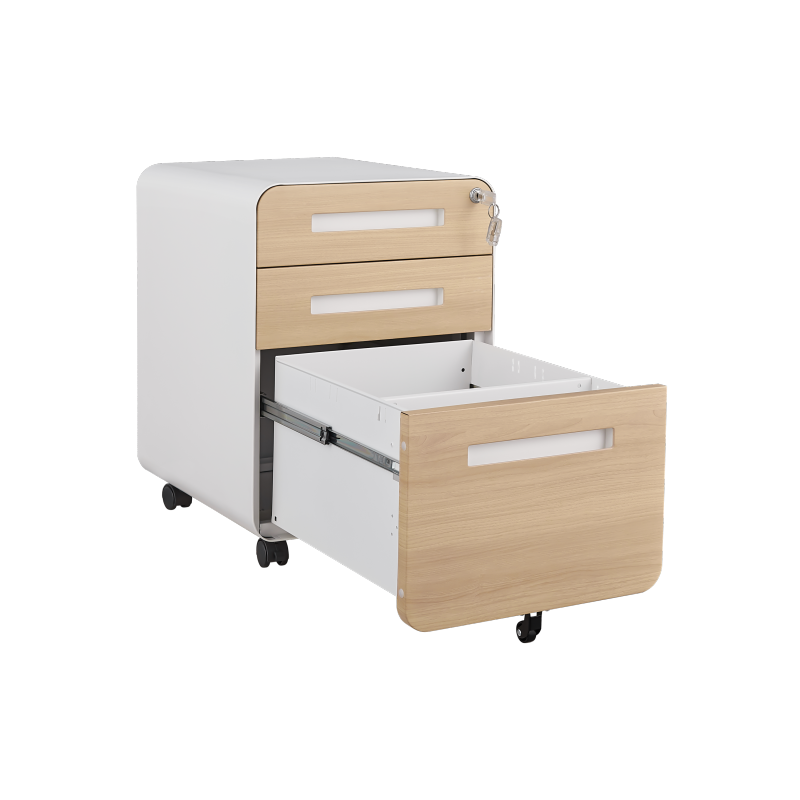 3 Drawer Mobile File Cabinet Under Desk Office,Simple Style Versatile Storage Cabinet for Legal/Letter/A4 Files, 5 Wheel Design Anti-Tilting Cold Rolled Steel Waterproof Moisture-Proof White