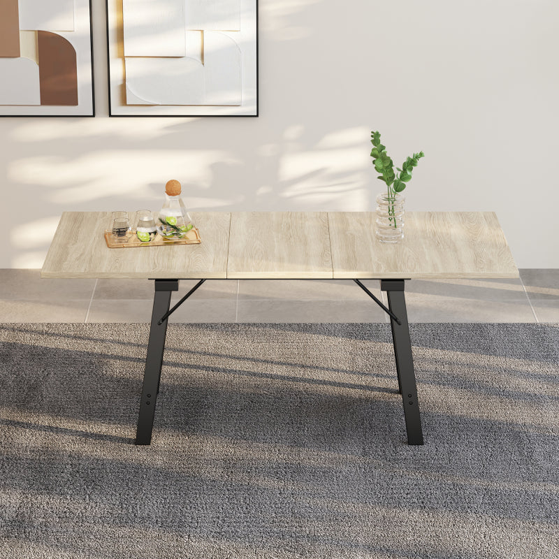 Holzfarbener Teleskop-Esstisch 140/180*80 cm, Natur