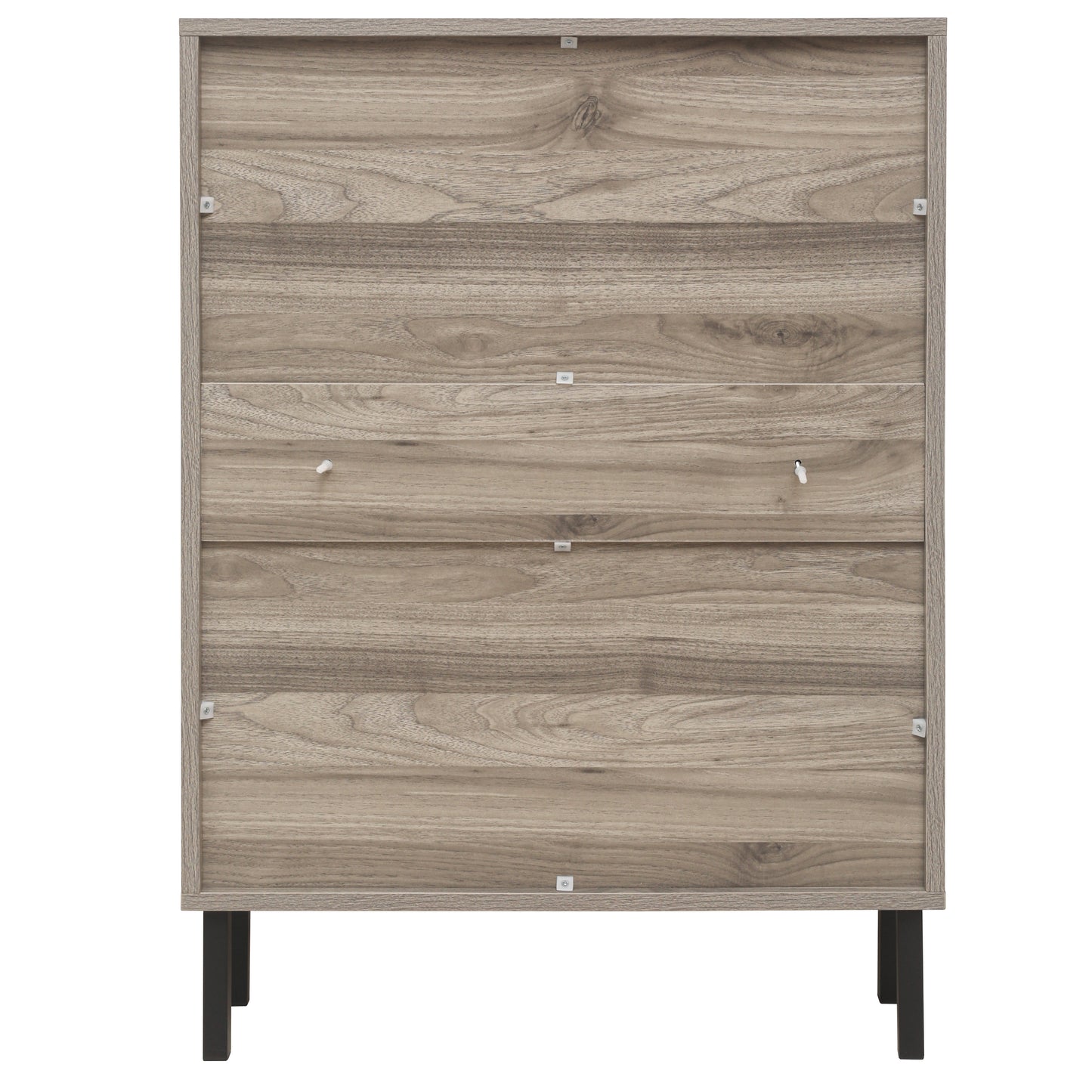 Schuhschrank mit zwei Türen, austauschbaren halbrunden Türfronten und Rattan-Oberfläche, geeignet für den Eingangsbereich und andere Szenen, Retro-grauer