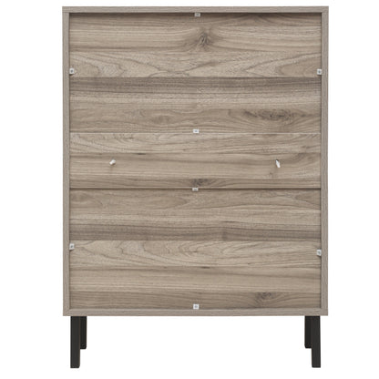 Schuhschrank mit zwei Türen, austauschbaren halbrunden Türfronten und Rattan-Oberfläche, geeignet für den Eingangsbereich und andere Szenen, Retro-grauer