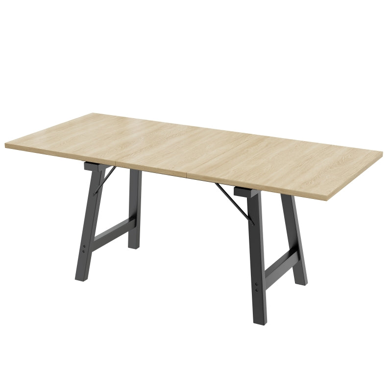 Holzfarbener Teleskop-Esstisch 140/180*80 cm, Natur