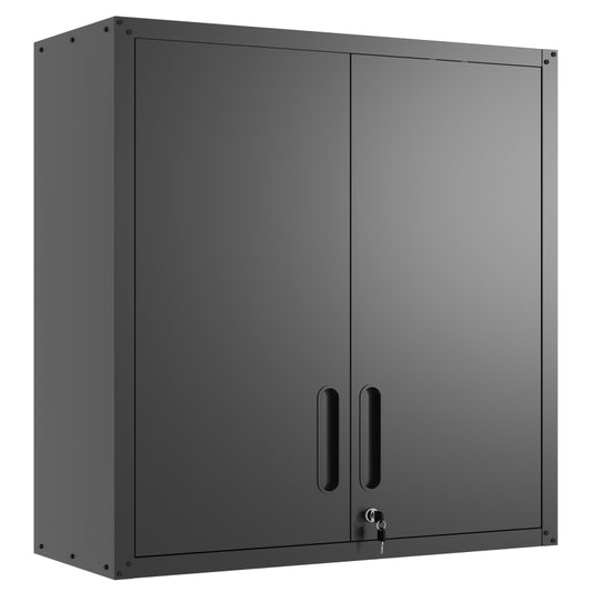 Metall-Wandschrank mit Türverschluss & Ablage - Robust, Umweltfreundlich, Ideal für Garage, Werkstatt & Büro - Ohne Holz, Kein Formaldehyd, Haustier- & Familiegeeignet, H77 cm × B75 cm × T30 cm