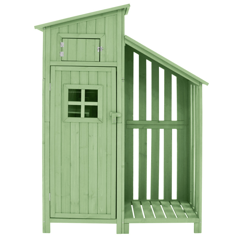 Gerätehaus Gartenschrank Geräteschuppen Geräteschrank, BxT: 124x46 cm,BxTxH:124x46x174cm, auch für kleine Gärten geeignet,Grün, (Holzhütte, 1 St., Gartenhaus)