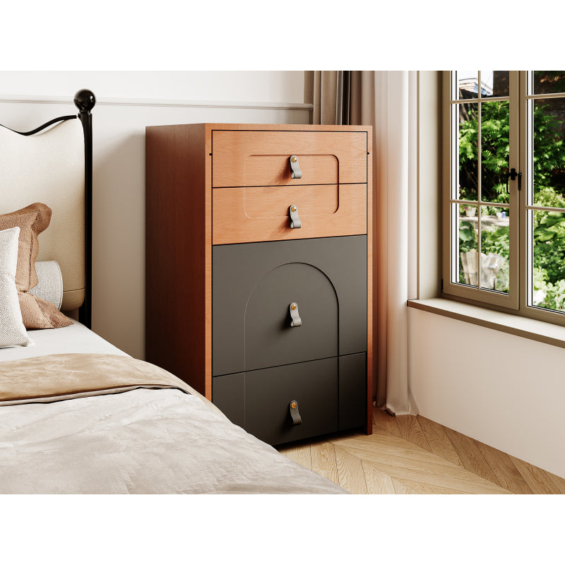 Schminktisch(Enthält Make-up-Hocker), Multifunktionaler Aufbewahrungshocker Nachttisch, mit Spiegel und LED-Beleuchtung, mit 3 Schubladen, schwarz+braun