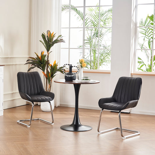 Sorgfältig ausgewählte Küche Wohnzimmer Esszimmer Stühle aus Kunstleder Material für leichtere Wartung! (Satz von 2)