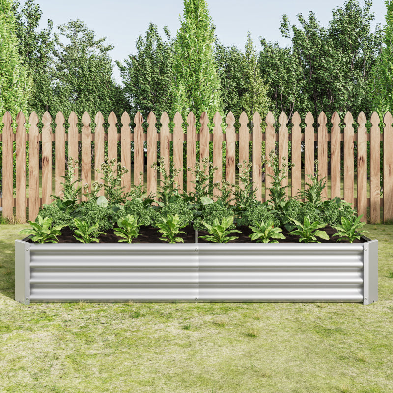 Hochbeet Metall Pflanzenbeet, Hochbeete für Garten aus robustem Stahlblech mit stabilem Design, Rostschutz und Langer Haltbarkeit, Hochbeet Bausatz ohne Boden, Ideal für Gemüse, Kräuter & Blumen Anthr