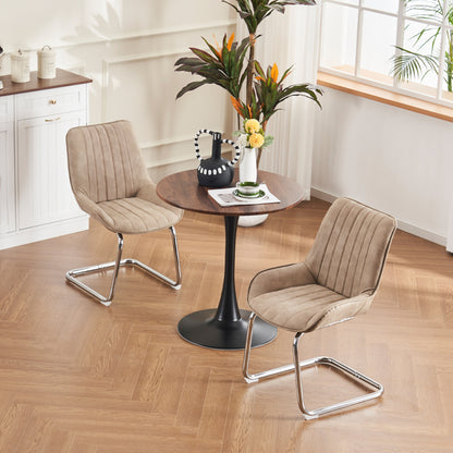 Sorgfältig ausgewählte Küche Wohnzimmer Esszimmer Stühle aus Kunstleder Material für leichtere Wartung! (Satz von 2)