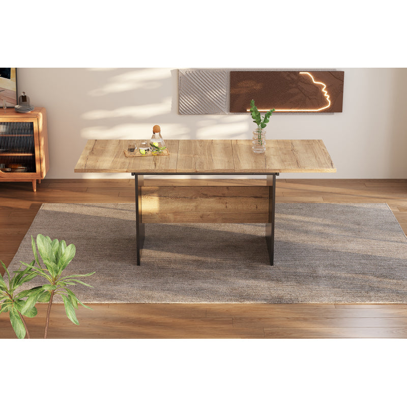 Erweiterbarer Esstisch 140/180*80cm, Holzmaserung Rechteckiger Esstisch