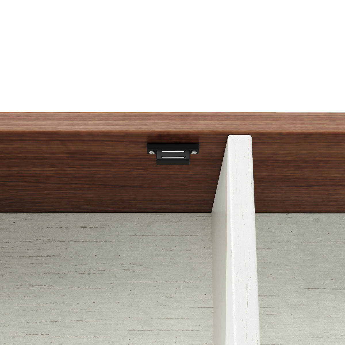 Küchenschrank 115x40x175cm hohes Sideboard Weiß mit App-LED-Beleuchtung, X-Design Schiebetüren, 2 Schubladen & Magnetklappen, Küchenbuffet