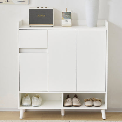 Schuhschrank mit verstellbaren Einlegeböden – Minimalistischer Home Organizer: H99 cm x B90 cm x T35 cm