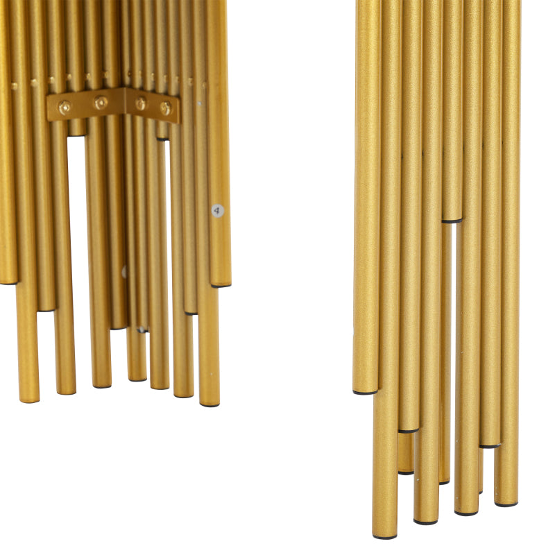 Mid-Century Modern Wohnzimmer Beistelltisch, Konsolentisch, Schwarzer Korpus mit goldenen Beinen, Doppelschicht MDF, Belastbarkeit bis 40 kg