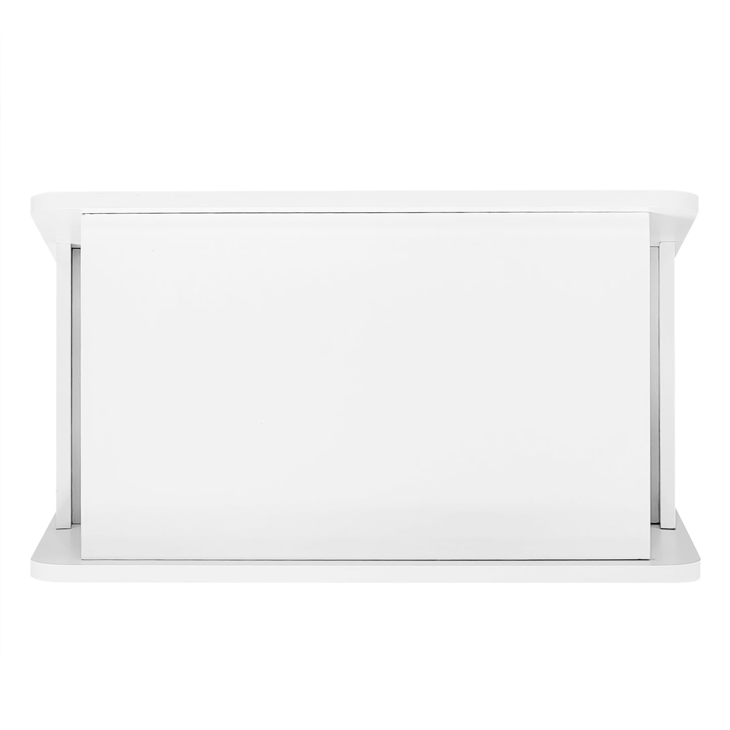 Moderner Beistelltisch mit Rollen, platzsparend, ideal für Wohnzimmer und Schlafzimmer, Weiß