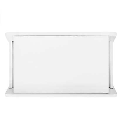 Moderner Beistelltisch mit Rollen, platzsparend, ideal für Wohnzimmer und Schlafzimmer, Weiß