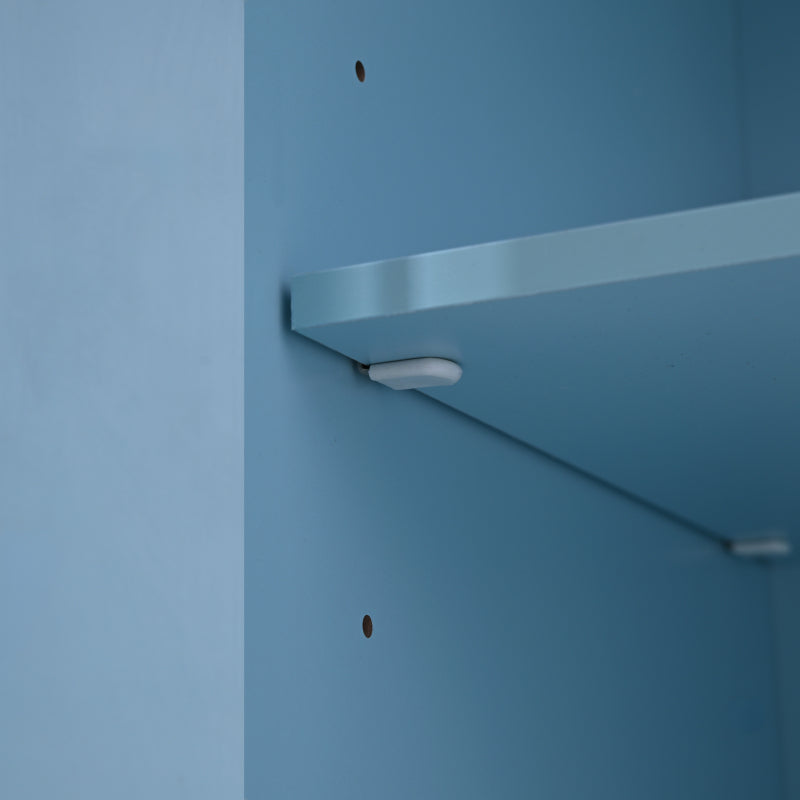 Servierwagen mit klappbarer Tischplatte, 120x46(70)x91 cm, Blau, mit Rollen und austauschbaren Holzbeinen, ideal für Küche und Esszimmer