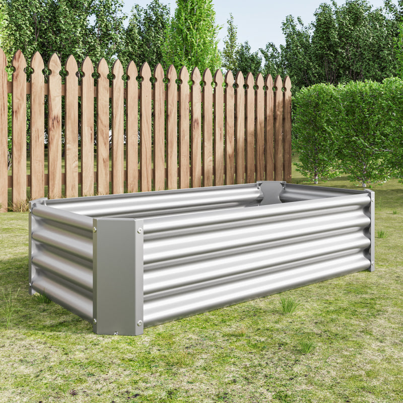 Hochbeet Metall Pflanzenbeet, Hochbeete für Garten aus robustem Stahlblech mit stabilem Design, Rostschutz und Langer Haltbarkeit, Hochbeet Bausatz ohne Boden, Ideal für Gemüse, Kräuter & Blumen Anthr