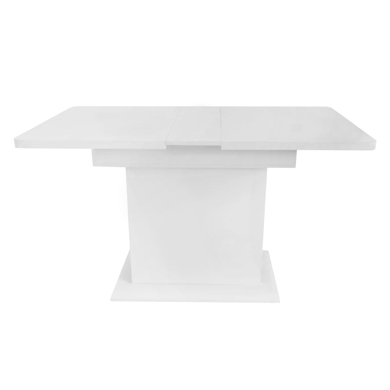 Ausziehbarer Esstisch, L110/130*W70*H75, Esstisch mit Stauraum, Weiss