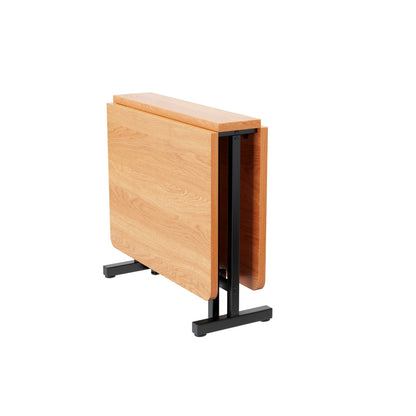 Eleganter moderner minimalistischer Esstisch in Naturfarbe – Ausziehbarer Esstisch 120 cm x 80 cm