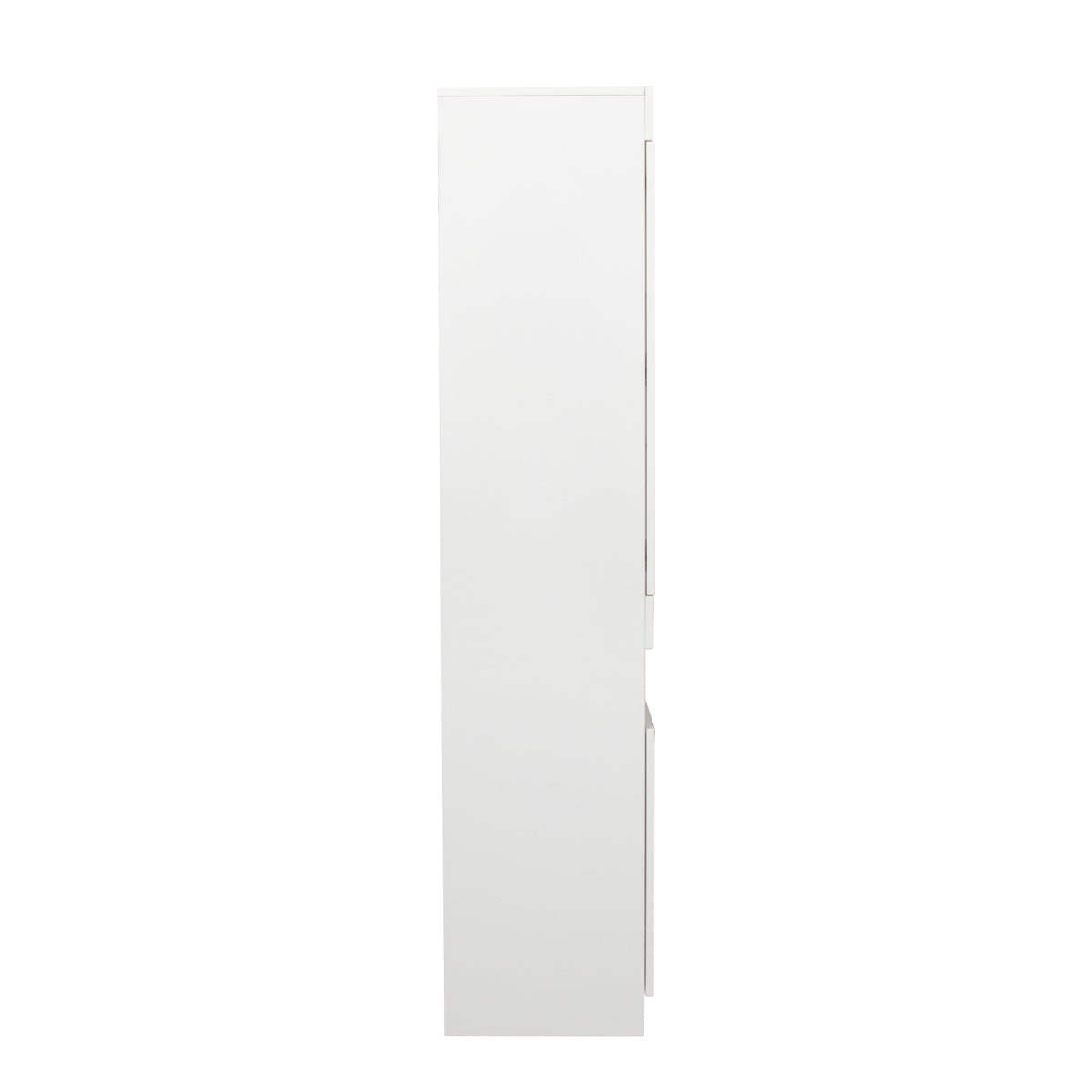 Schwarze LED-Vitrine mit 2 Glastüren - Standvitrine inkl. Beleuchtung, Freistehender Schrank für Wohnzimmer, Buffetschrank & Sammlervitrine, Weiß