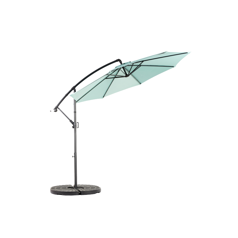 14.8 Ft Double Sided Outdoor Umbrella Rectangular Large with Crank(Light Green) (No Base)