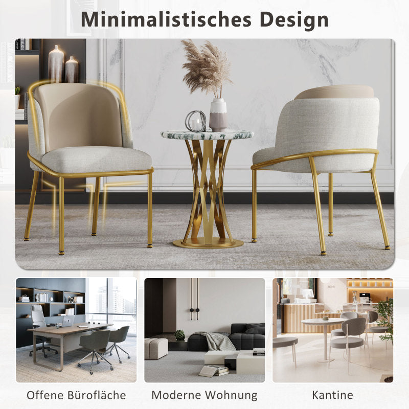 2 St Moderner Stuhl, Ideal für Zuhause, Offene Bürofläche, Esszimmer, Beige