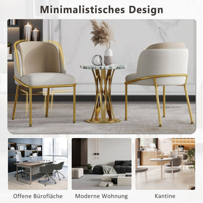 2 St Moderner Stuhl, Ideal für Zuhause, Offene Bürofläche, Esszimmer, Beige