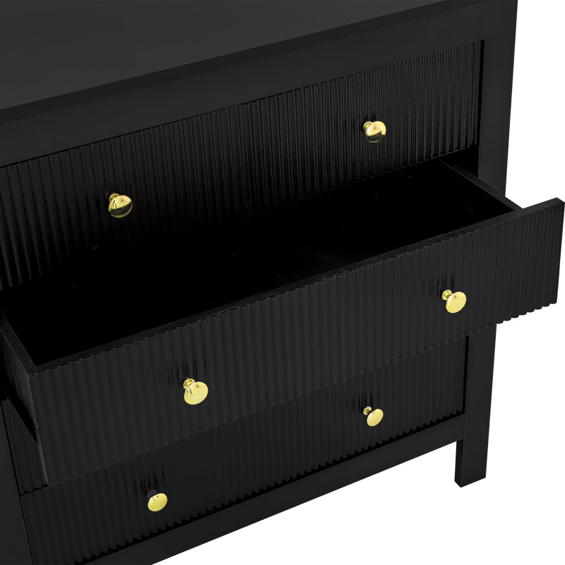 Sideboard, Kommode mit Spezialtüren, Goldgriffen, Sideboard/Schuhschrank/Schminktisch [OLD SKU:WF325795BAA]