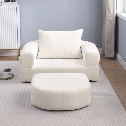 Modulares Sofa-Set Frottee (Terry Cloth), Sektionssofa Minimalistisch, Wohnzimmer Couchgarnitur, Umkehrbar, Beige