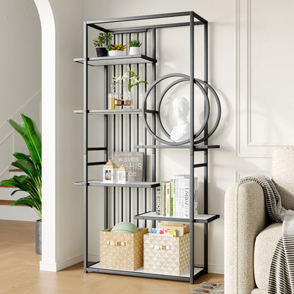 Metallregal im modernen Stil, solides Stahlrohr, geometrische Struktur, mehrstufiges Design, runde Dekoration, geeignet für die Inneneinrichtung