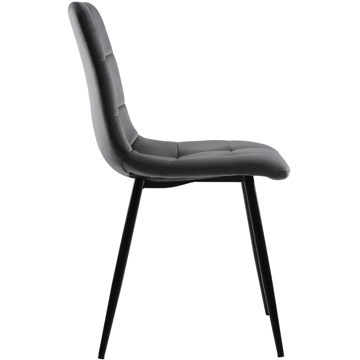 Esstisch und Stühle Set (5 Stück), Esszimmer-Set mit 4 Stühlen, marmorierte Tischplatte, schwarze Tischbeine, graue Samt-Esszimmerstühle