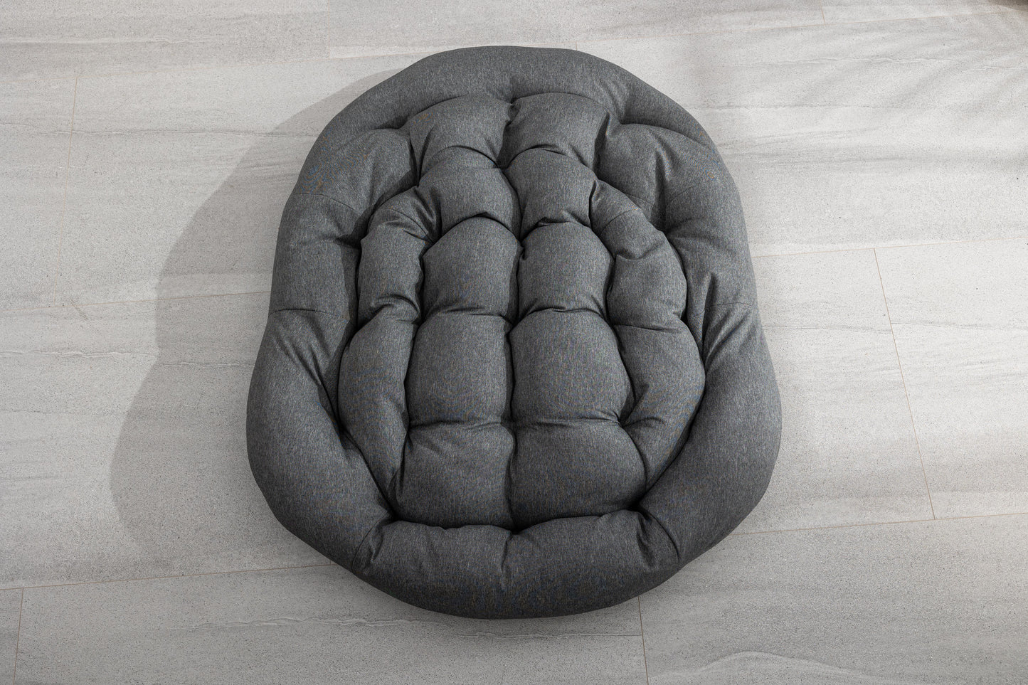 Outdoor Rocking Chair, Patio Oversized Wicker Egg Rocking Chair, Indoor & Outdoor Comfy Rocker Chair with Thick Cushion, Modern Lounge Chair for Balcony, Front Porch, Garden, Backyard, Deck, Dark Gray