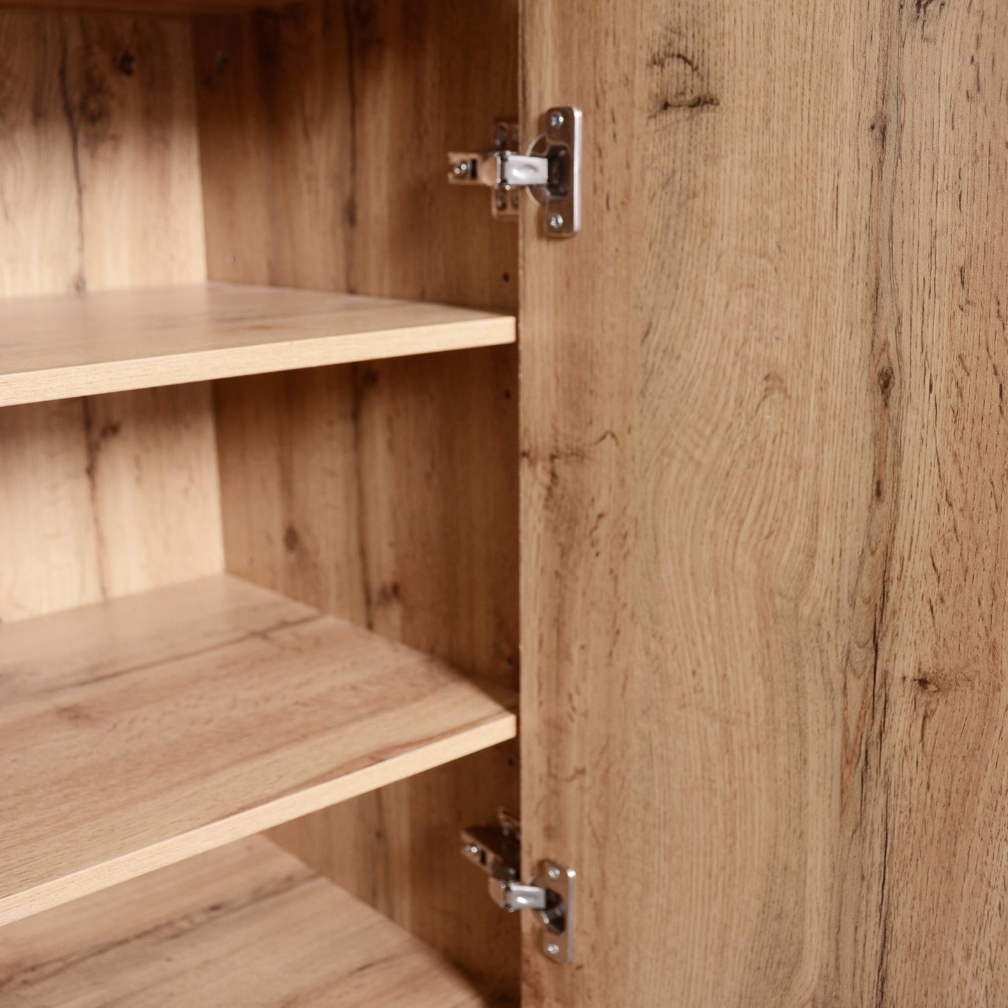 Garderoben-Set,mit 4 Kleiderhaken, Spiegel, Schuhschrank, Wandgarderobe, oberes Ablagefach, Flurgarderobe Sitzbank