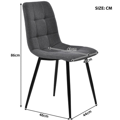 Esstisch-Set (5-teilig), Esstisch-Set mit 4 Stühlen, Modernes Küchen-Esstisch-Set, Runder Küchentisch mit Durchmesser 100 cm, Schwarze Metallbeine, MDF-Marmor-Tischplatte, Graue Samt-Esszimmerstühle