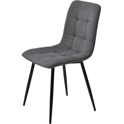 Esstisch-Set (5-teilig), Esstisch-Set mit 4 Stühlen, Modernes Küchen-Esstisch-Set, Runder Küchentisch mit Durchmesser 100 cm, Schwarze Metallbeine, MDF-Marmor-Tischplatte, Graue Samt-Esszimmerstühle